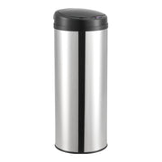 Pattumiera Automatica 47 L, Bidone Cilindrico in Acciaio Inox (AxØ) 77 x 30,5 cm Coperchio con Sensore di Movimento e