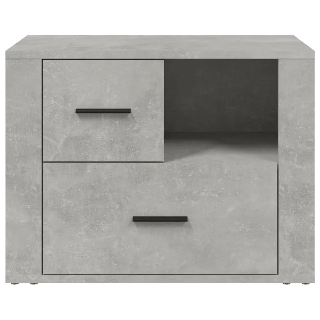 Comodino Grigio Cemento 60x36x45 cm in Legno Multistrato 816740