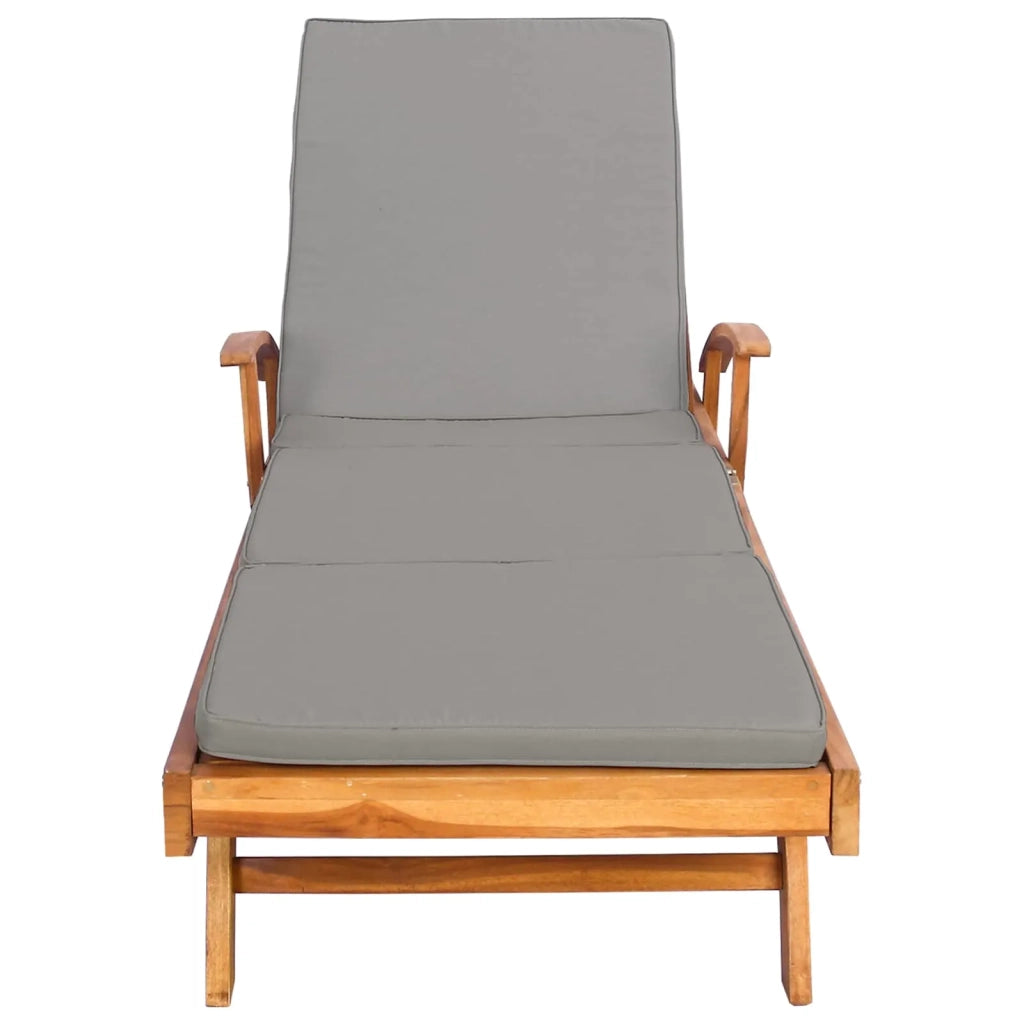 Lettino da sole 100% Poliestere Teak Solido