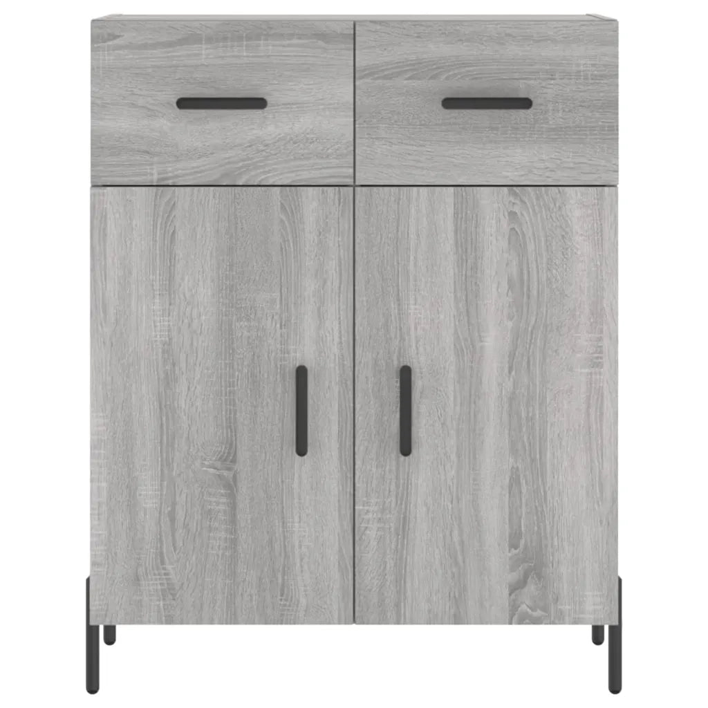 Credenza-Buffet-Armadio da cucina Grigio Sonoma 69,5x34x180 cm in Legno Multistrato 817756