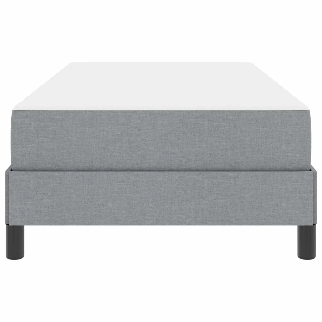 Letto a molle con materasso Grigio chiaro 100 x 200 cm Tessuto