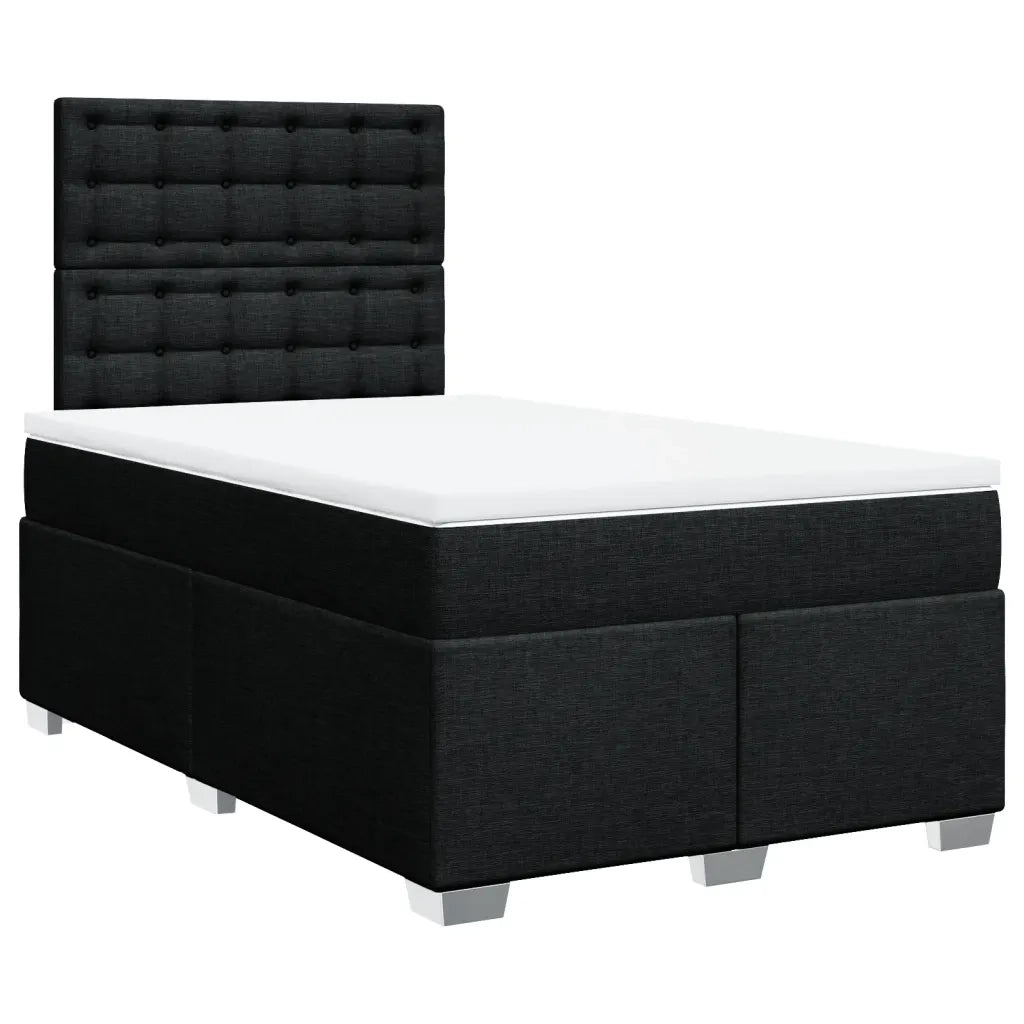 Giroletto a Molle con Materasso Nero 120x190 cm in Tessuto 3292743