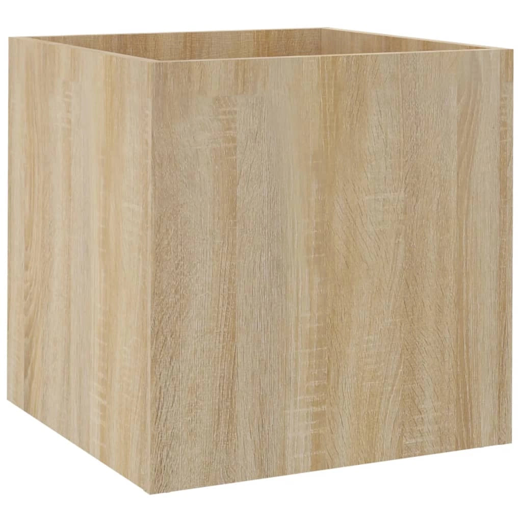 Fioriera rialzata per piante fiori terrazza giardino rovere Sonoma 40 x 40 x 40 cm legno ingegnerizzato marrone 02_0038724