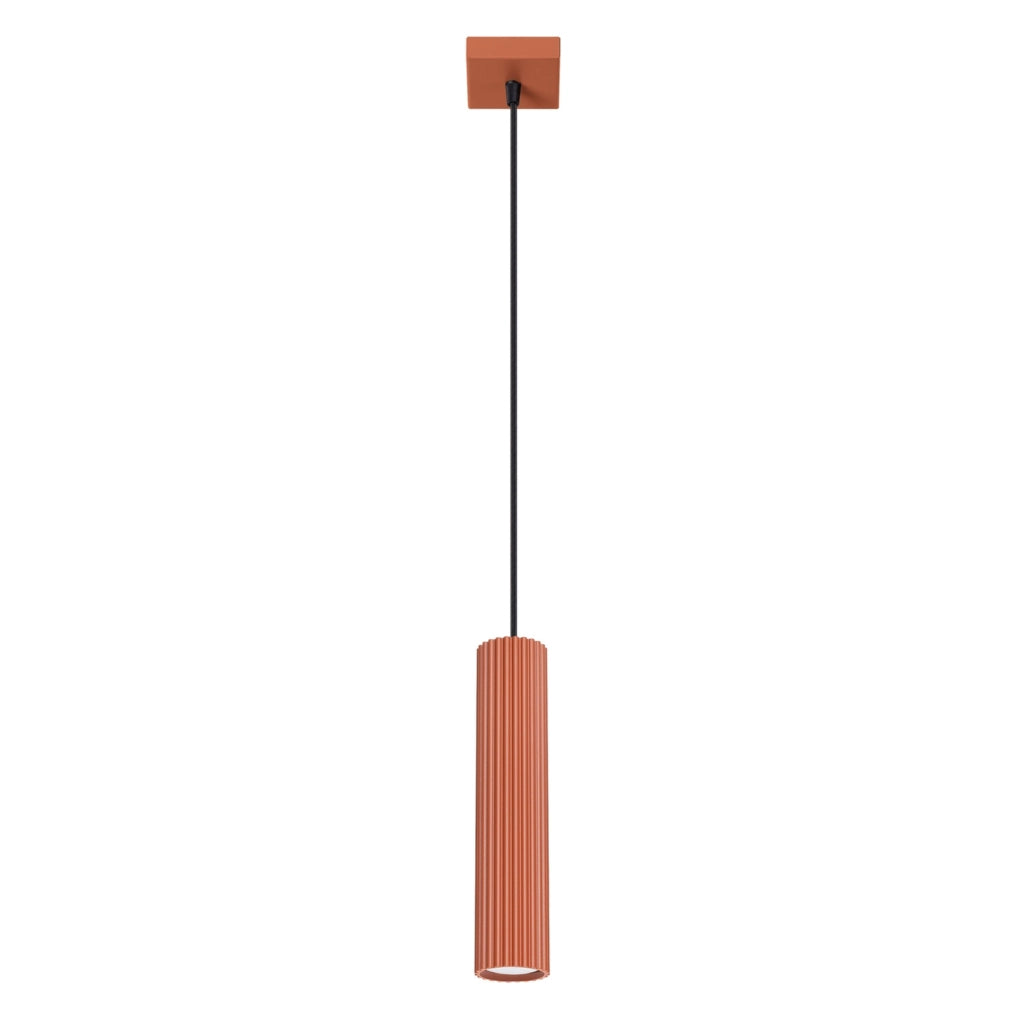 Lampada a sospensione moderna ocra rossa tubo GU10 Pure Lume
