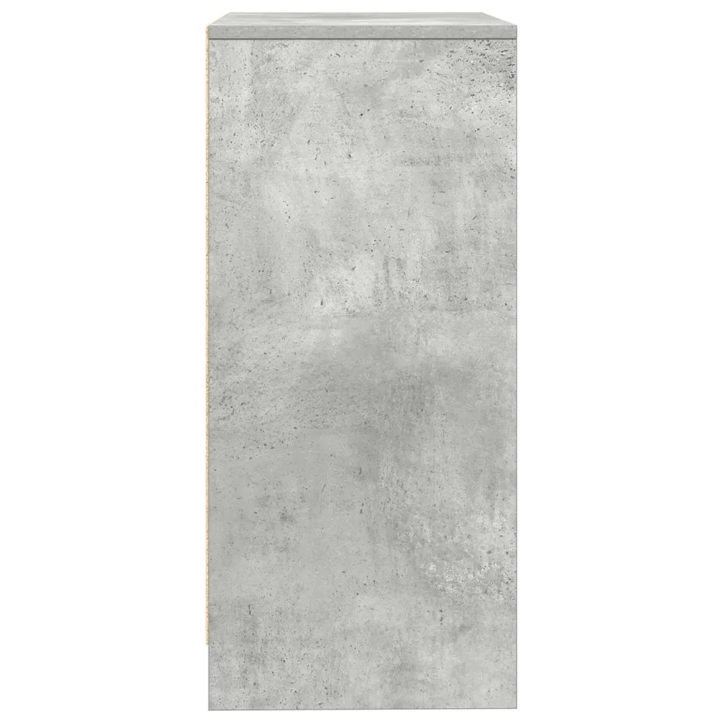vidaXL Credenza Grigio Cemento 57x34x76 cm in Legno Multistrato