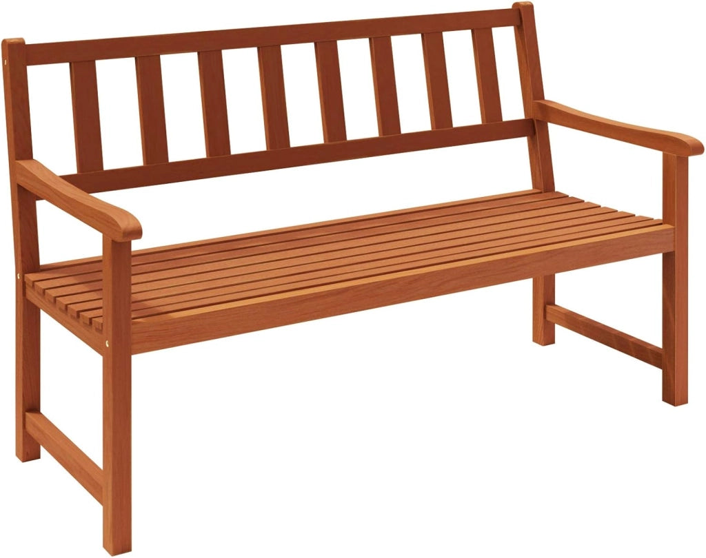 Deuba Casaria Panchina da Giardino Kensington in Legno D'Acacia Resistente 120x90x58 cm Panchina da Parco 2 Posti