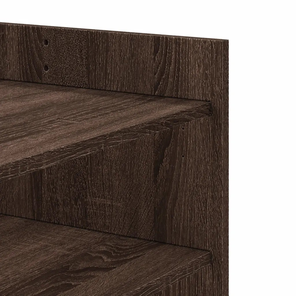 Tavolino da Salotto Rovere Marrone 80x50x50cm Legno Multistrato