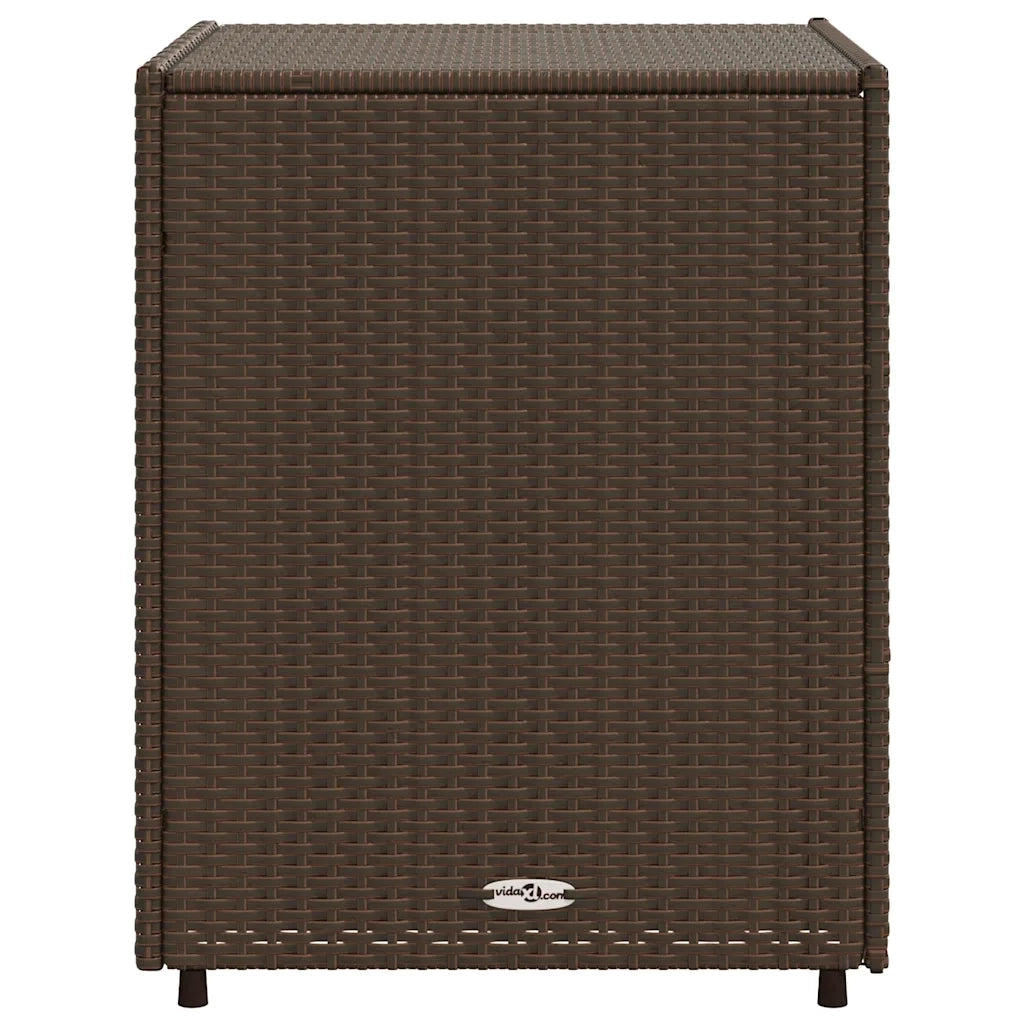 Armadietto Portaoggetti Giardino Marrone 55x59x69cm Polyrattan 365556