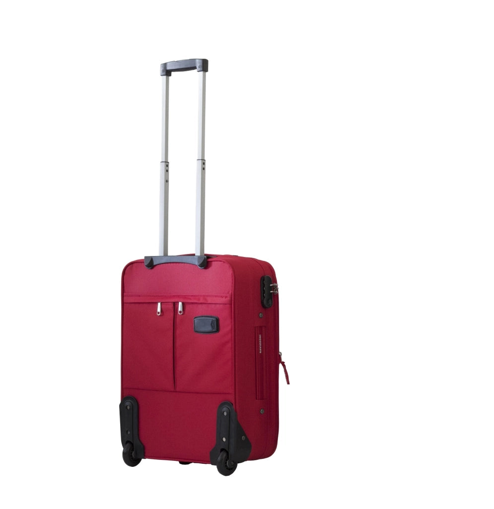 Valigia trolley 40x20x55 cm, rosso, poliestere, ruote, maniglie Ravizzoni Nariti
