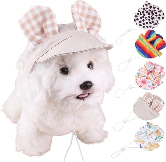 Cappello per cani ad alta protezione solare per piccoli animali domestici - Kaki S