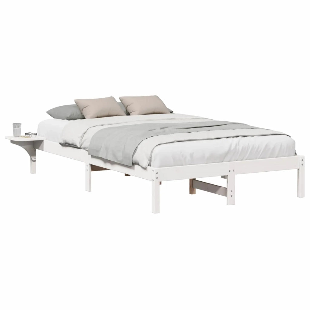 Struttura del letto Bianco 120 x 200 cm Pino massello 873191