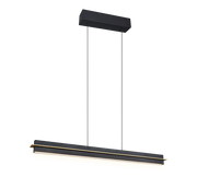 Lampada a sospensione LED, metallo, nero e oro, L 95 cm, Emerson