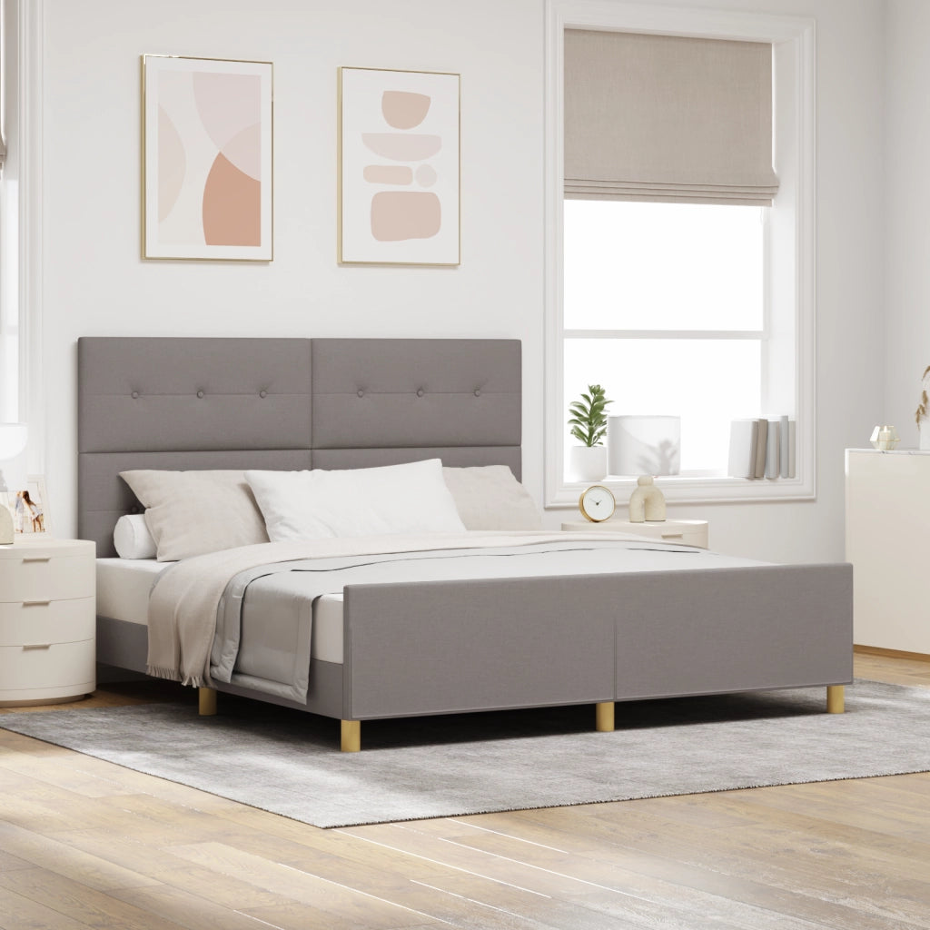 Struttura letto  Tortora 180x200 cm Tessuto