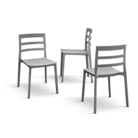 PAZZO DESIGN Sedia Luca set da 4 sedie Grigio in Polipropilene
