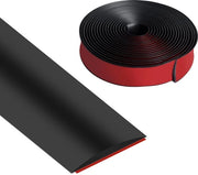 Profilo di transizione autofibro, 4 cm x 6 m profilo di transizione autofibro, striscia di pavimento striscia di copertura per il collegamento di giunti di pavimento pavimenti (nero)