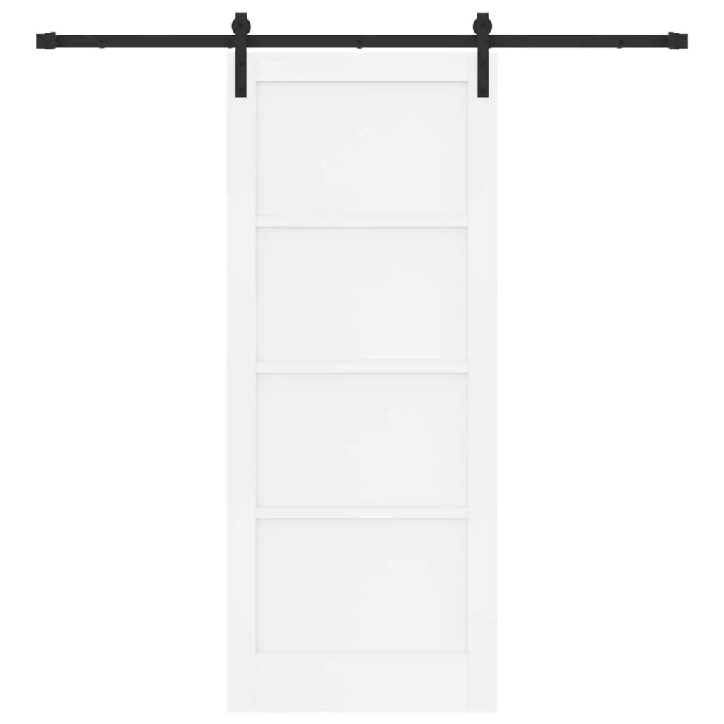 Porta scorrevole Bianco e Nero 83 x 202 cm