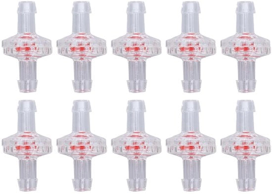 Terugslagklep acqua - Stop l'acqua - Resistentente e duraturo - 7 mm - Tubo di plastica per tergicristallo - Ingresso d'aria efficiente - Adatto per diversi utilizzi