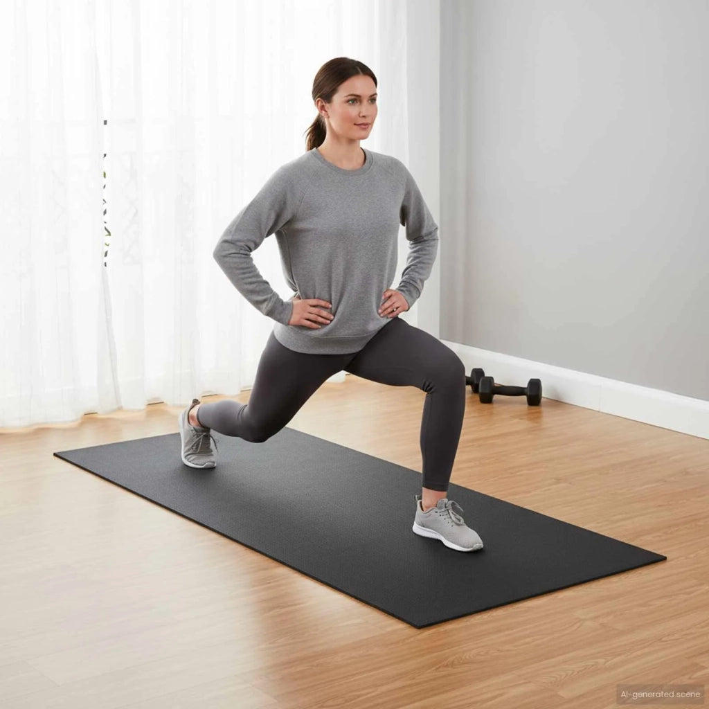 Tappetino di Protezione Sportiva Nero 150 x 75 x 0,6 cm CFW4709534