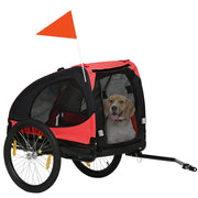 Trasportino per Cani Pieghevole ¨C zephmum ¨C Rosso, Oxford, Metallo, 140x71x83 cm