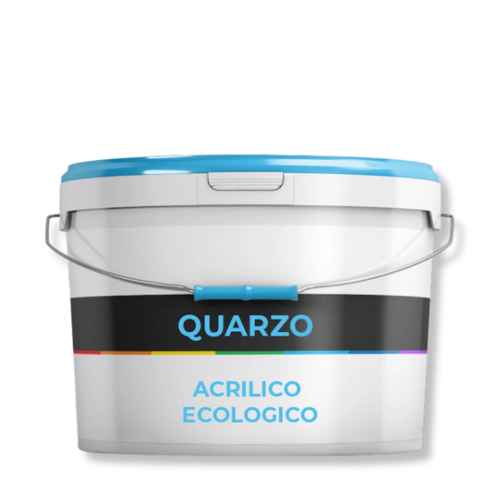 Pittura quarzo acrilico bianco ecologico per esterni coprente mascherante *** formato kg 20, confezione 1
