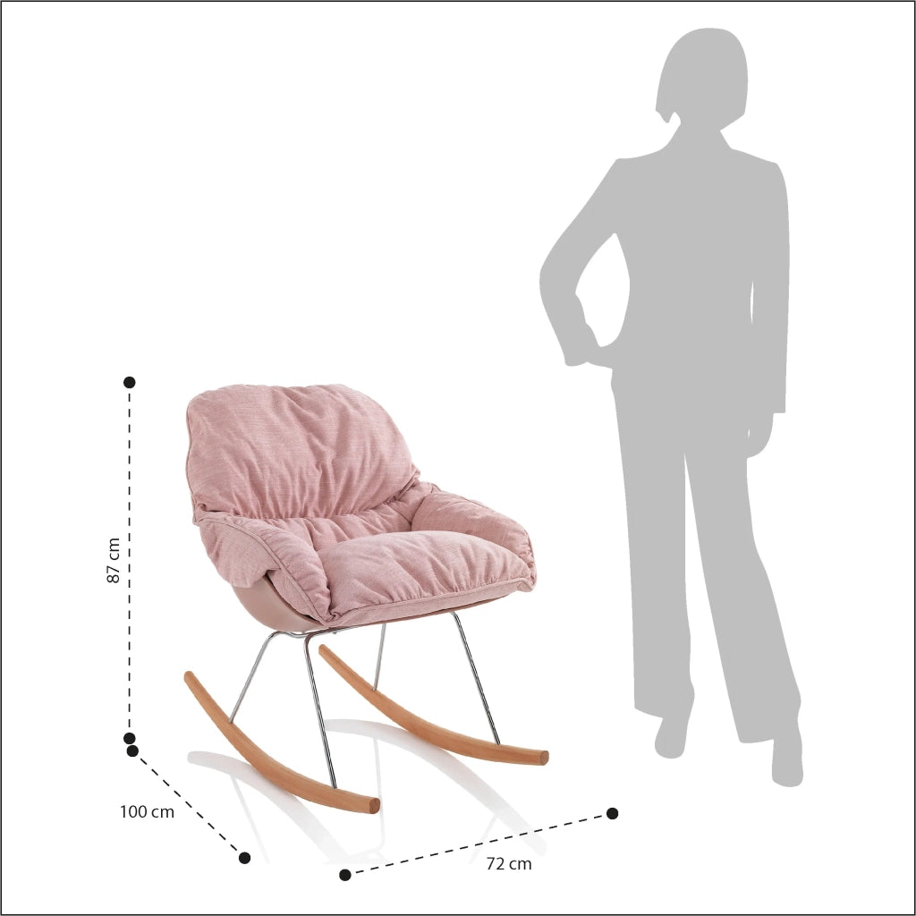 Poltrona con dondolo ZEN rosa