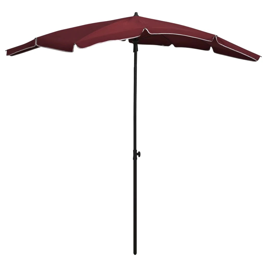 Ombrellone da giardino con palo 200 x 130 cm rosso bordeaux 02_0008319