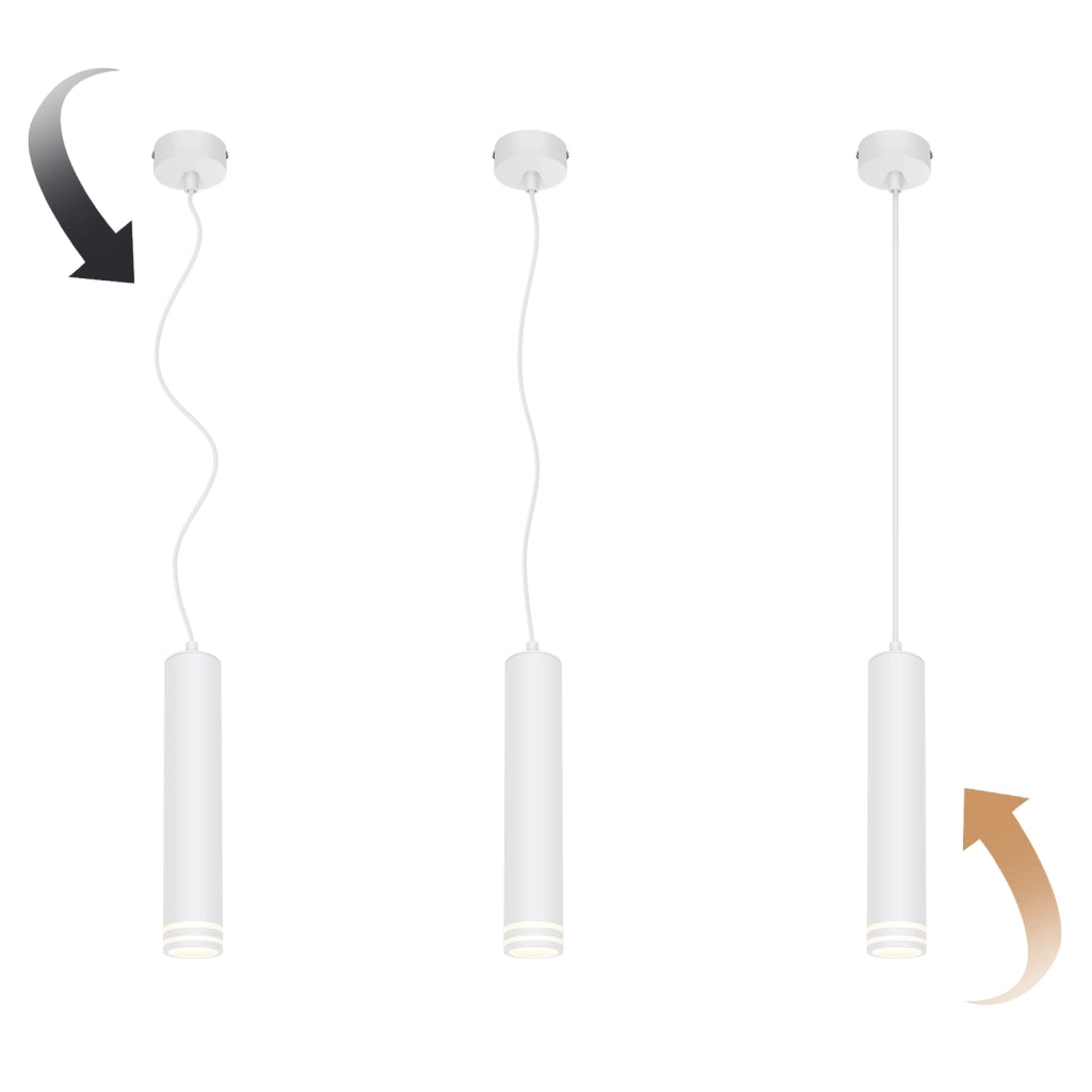 Lampada a sospensione ZMH GU10 Cilindro 1 luce bianco moderno per cucina Camera da letto Soggiorno