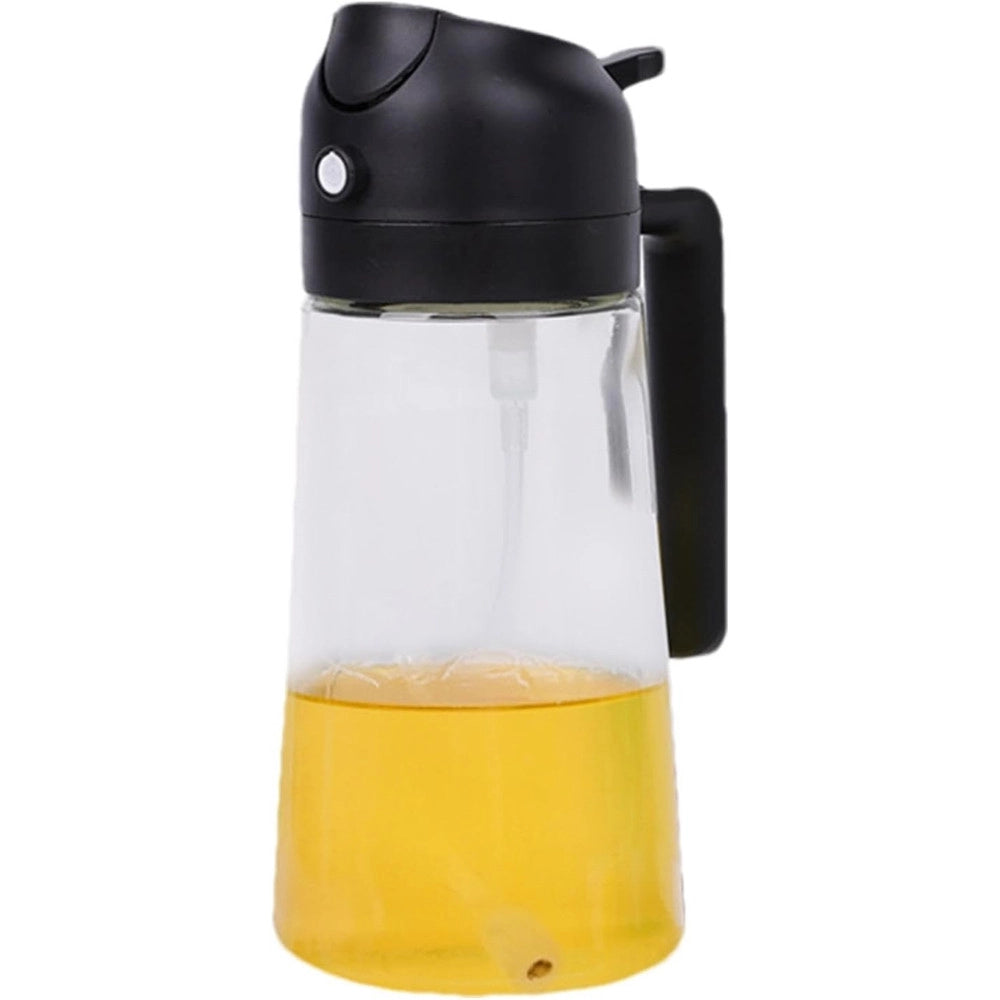 Trade Shop - Bottiglia Dosatore Per Versare Spray Olio Oliera 2in1 In Vetro 480ml Dispenser Da Cucina -