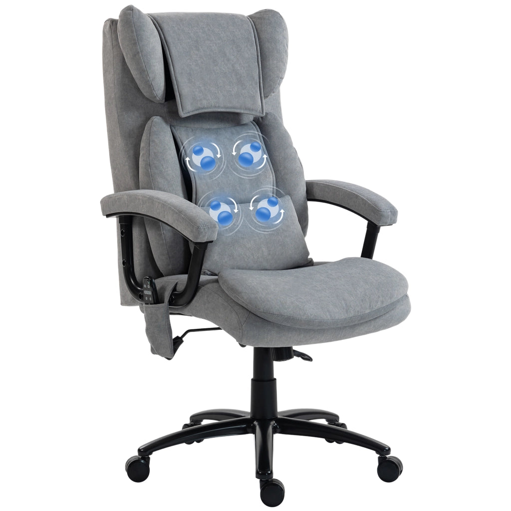 Sedia da ufficio massaggiante con schienale ergonomico ¨C zephmum ¨C Grigio