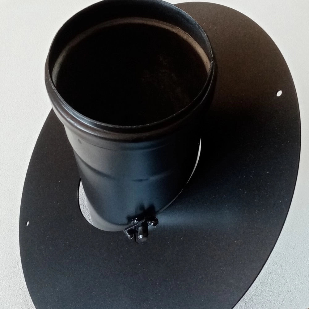 Rosone mf da 80mm con flangia inclinabile da 0 a 45 gradi per serie pellet