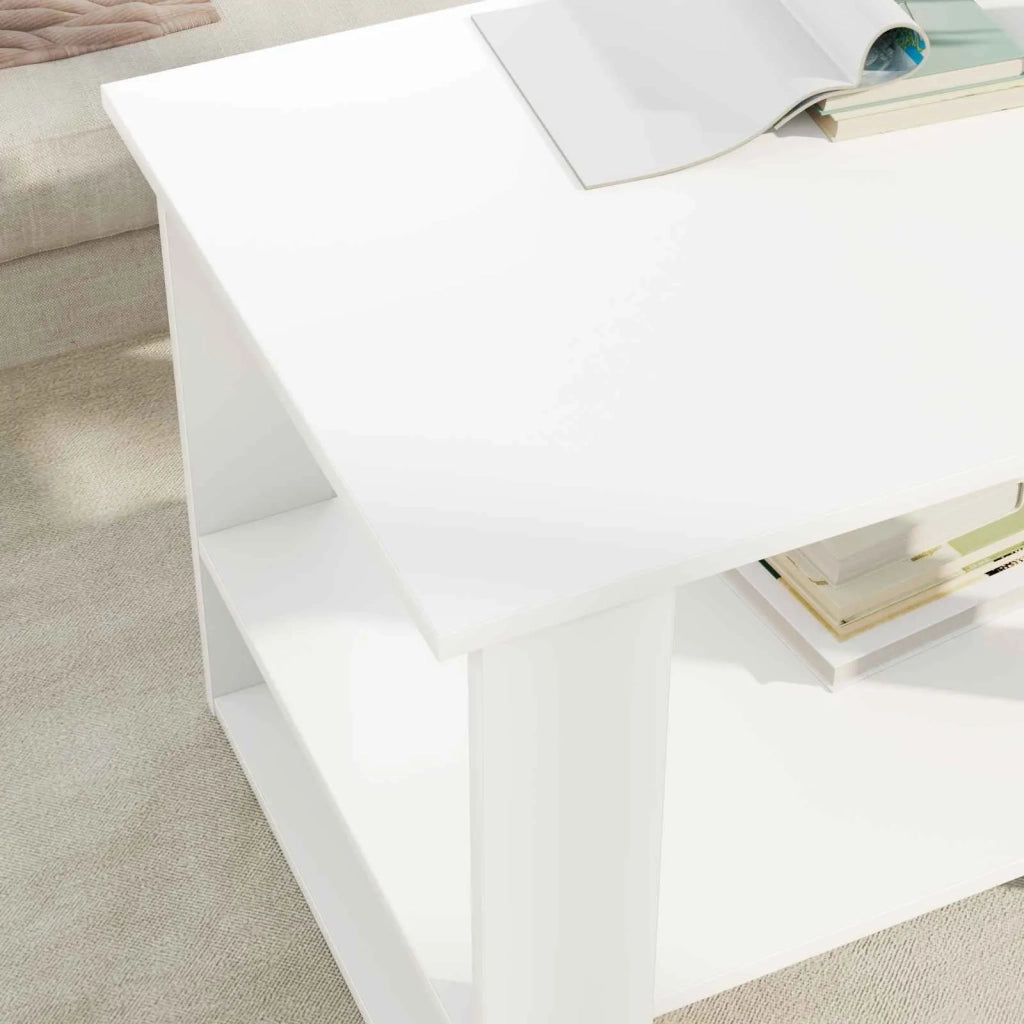 Tavolino da salotto Bianco 72 x 50 x 50 cm Legno multistrato 8000188