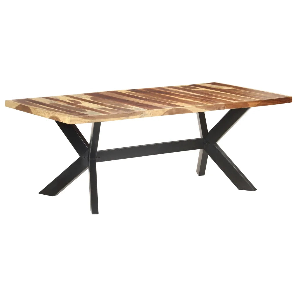 Tavolo da Pranzo 200x100x75cm Legno Massello con Finitura Ambra 321549