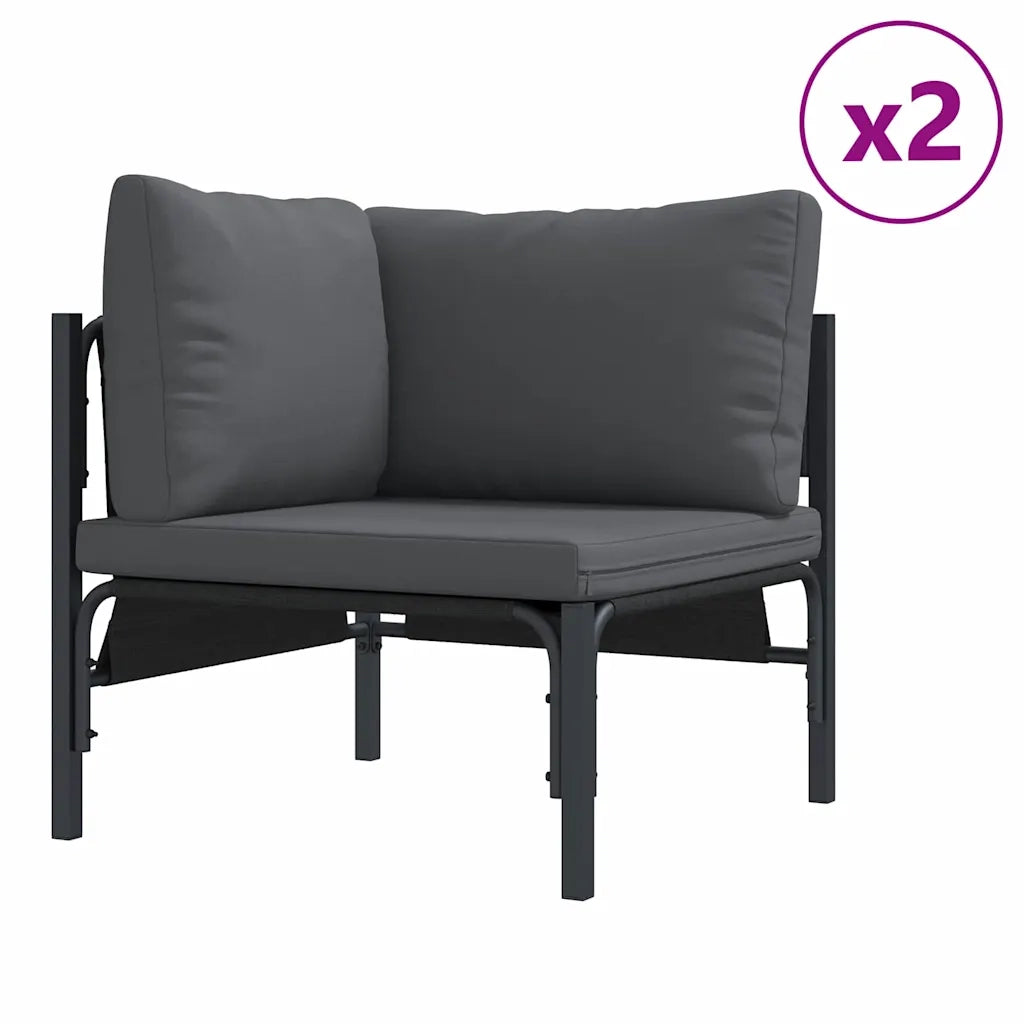 vidaXL Set Divano da Giardino 7 pcs Antracite Acciaio
