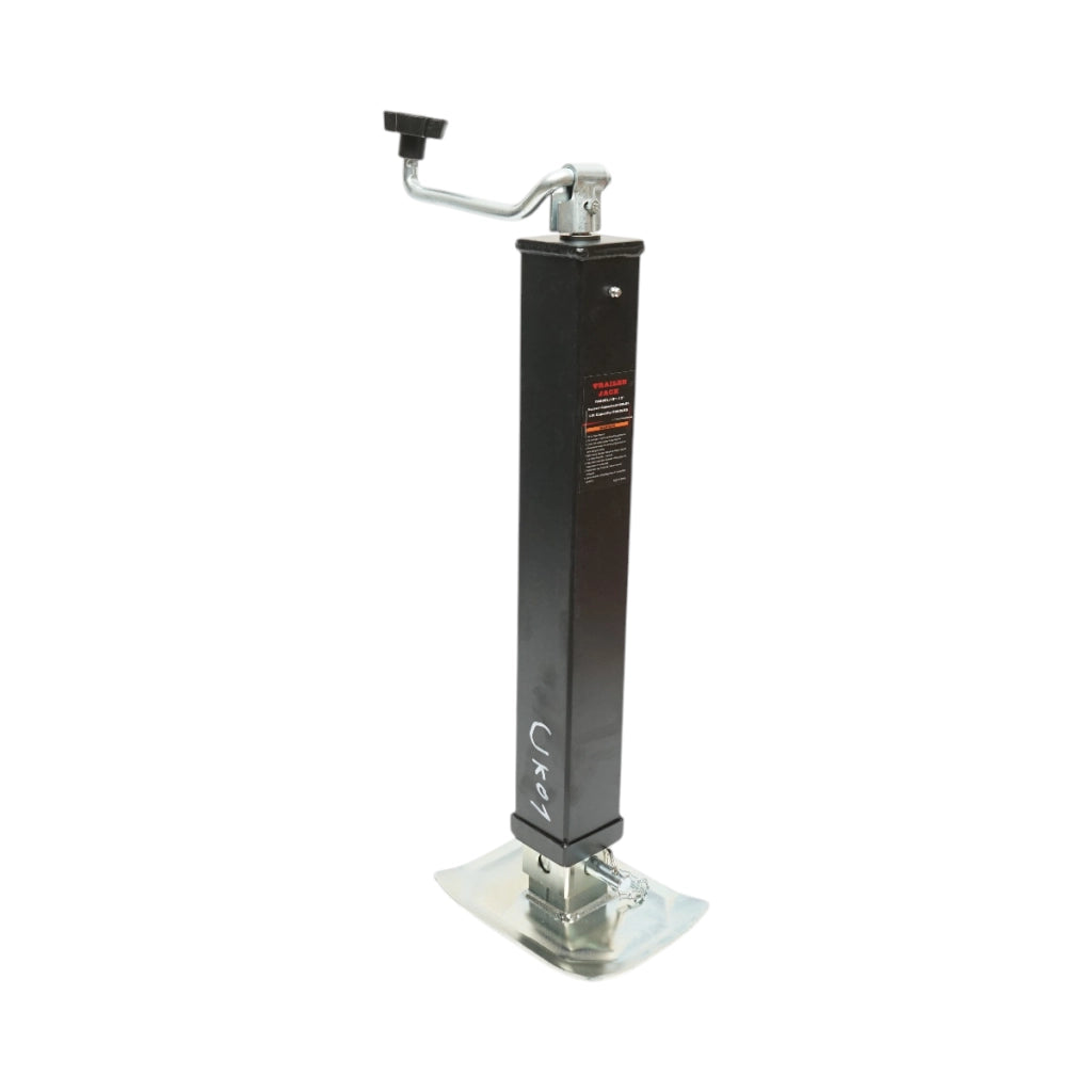 Piede di supporto per rimorchio regolabile con manovella, 56 cm, fissaggio laterale, carico massimo 3175 kg