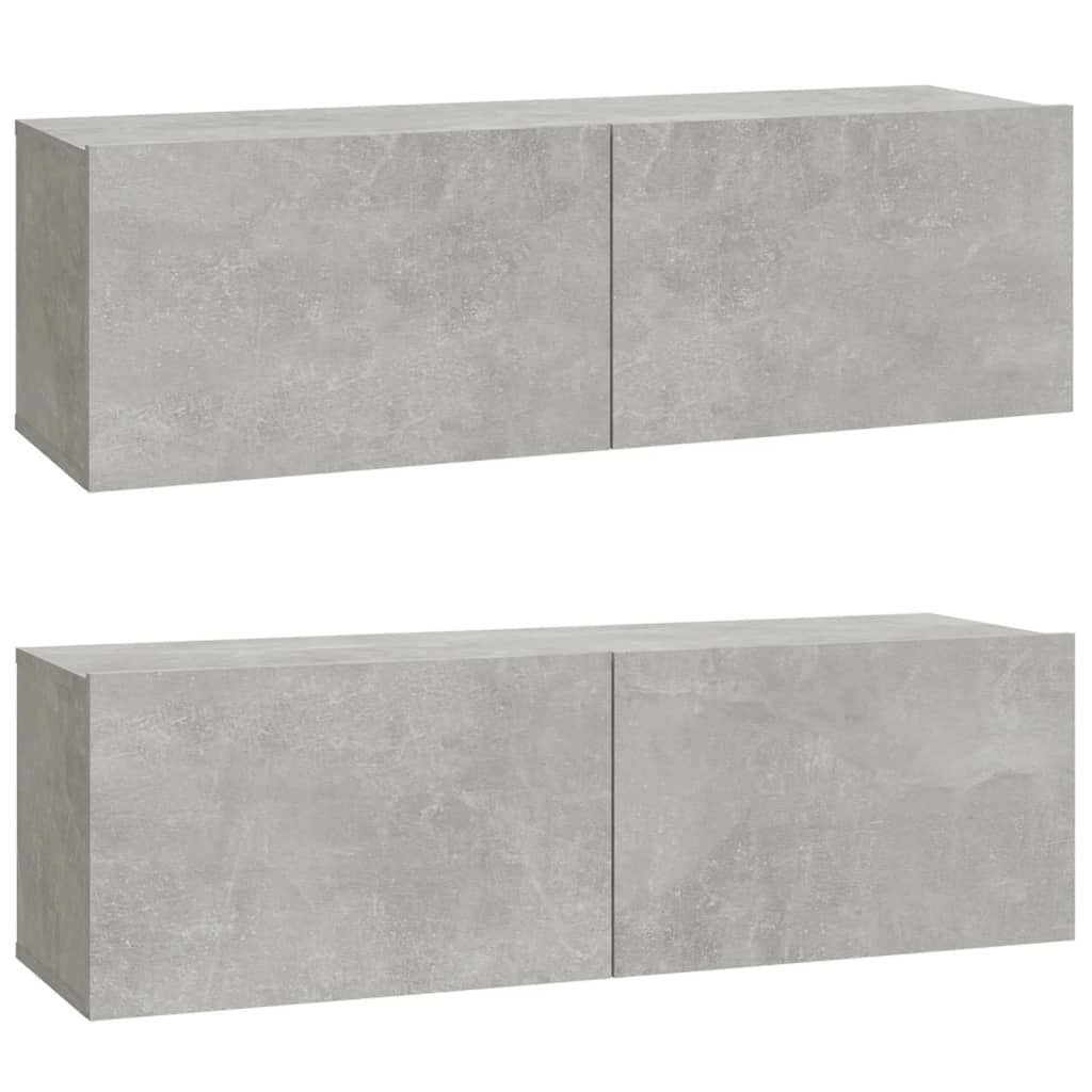 Set di mobili da 3 pezzi tra cui armadio credenza mobile TV televisore per soggiorno camera da letto salotto legno ingegnerizzato grigio 02_0024501
