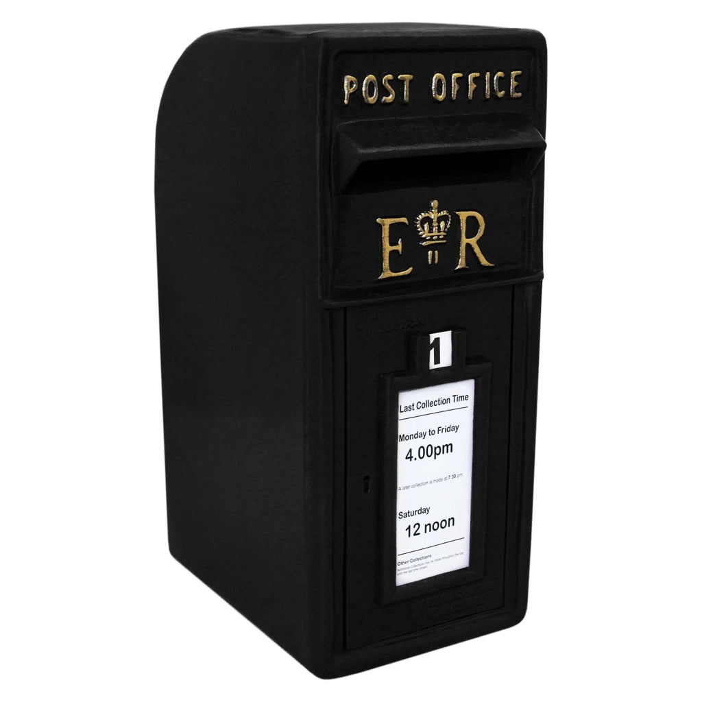 Cassetta Postale per le Lettere in Stile Britannico Inglese in Ghisa da Esterno Bocchetta Lettere Standard UK - Nero