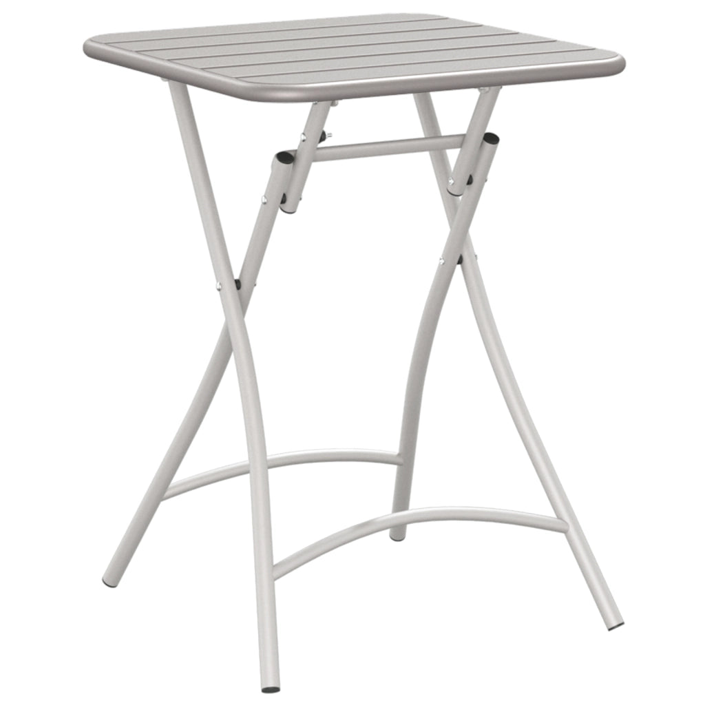 Tavolo da Giardino Pieghevole  Beige 55x55x73 cm in Acciaio
