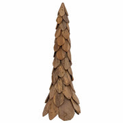 Albero di Natale | Decorazioni natalizie Marrone 111 cm Legno massello di teak