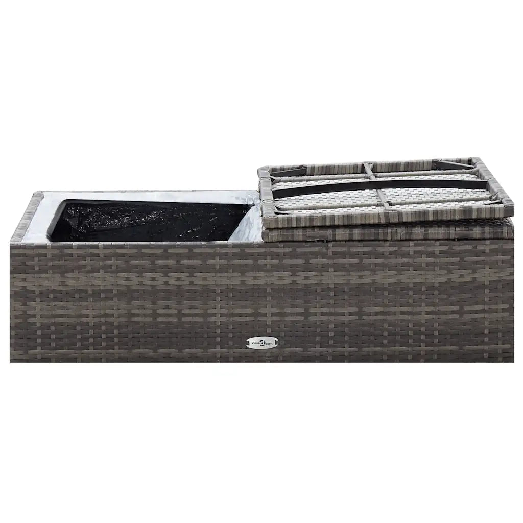 Set Divani da Giardino 2 pz con Cuscini in Polyrattan Grigio 46080