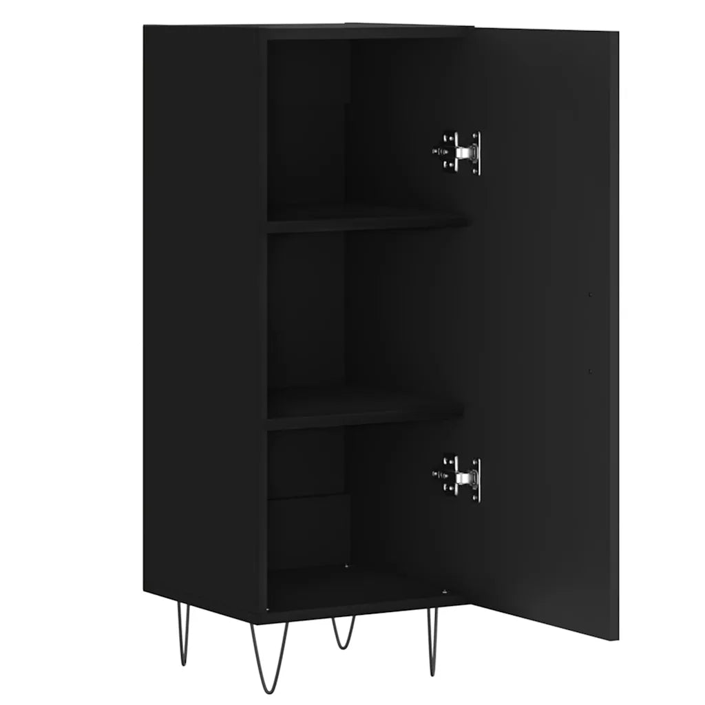 Credenza | Madia | Buffet da pranzo | Armadio da pranzo Nero 34,5x34x90 cm in Legno Multistrato