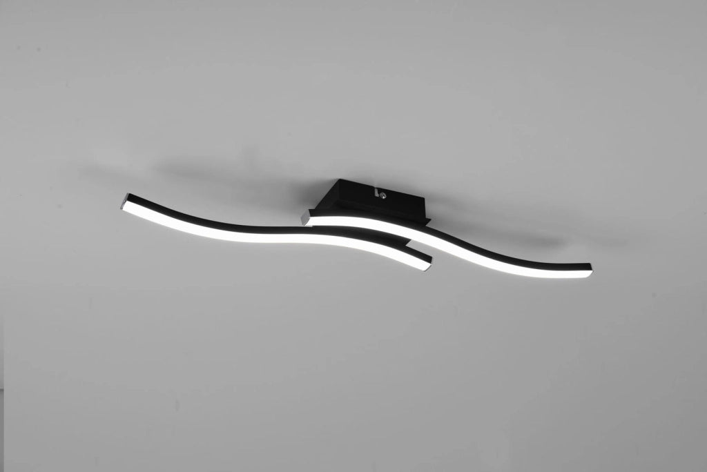 Plafoniera LED RL Route metallo 56cm nera/bianca 4000K
