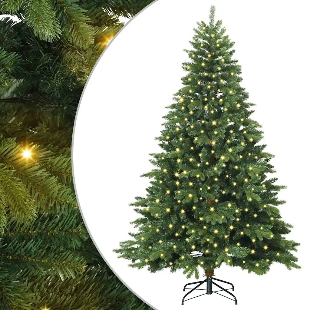 Albero di Natale artificiale con 300 LED Verde 240 cm PE e PVC 3397571