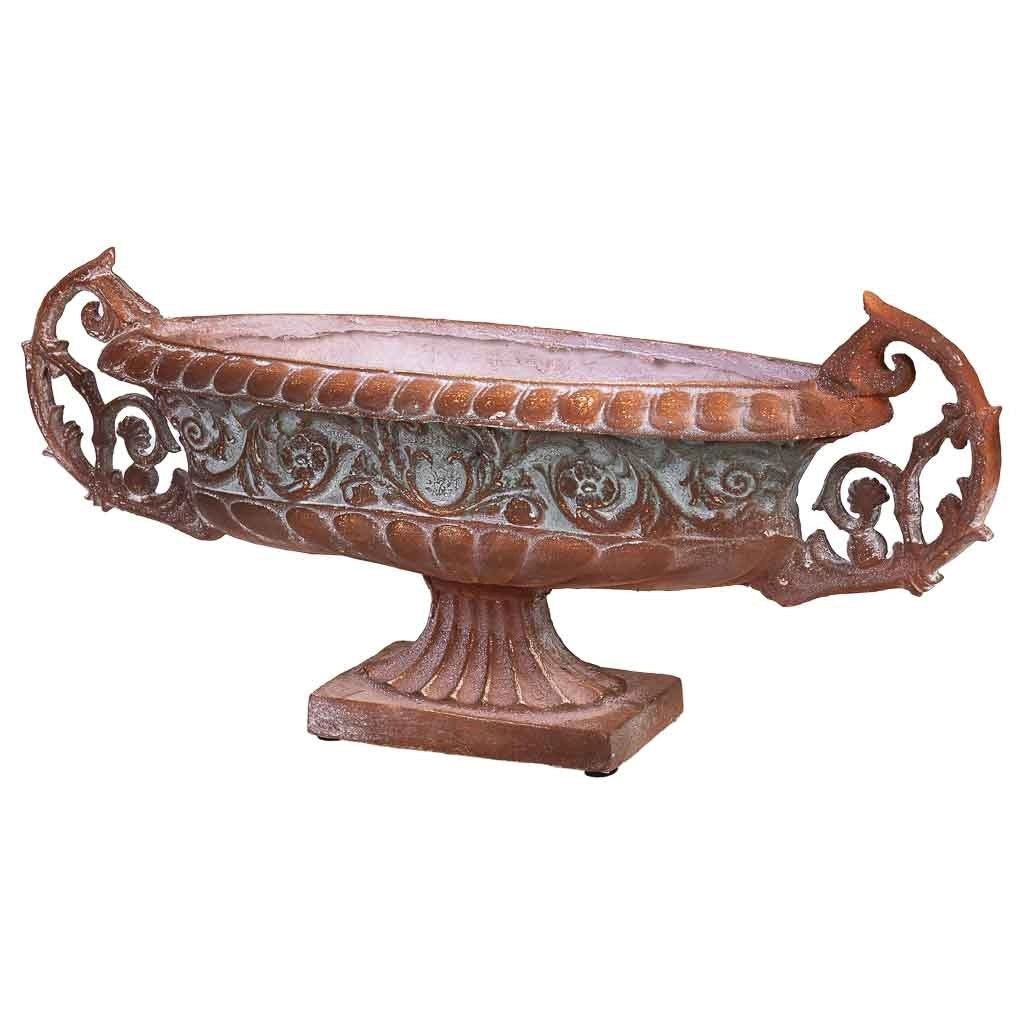 Centrotavola in rame magnesio 81x19x35,5h cm