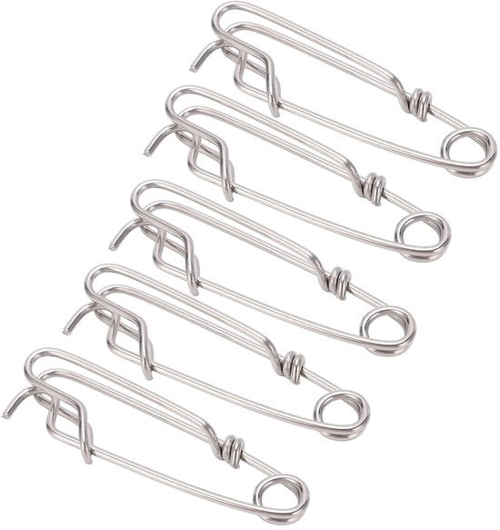 Clip per Hanger a Larga Larghezza - Raccordo in Acciaio Inox - Robusto e Duraturo - 5 Unità