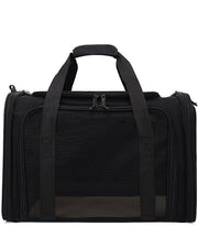 Portatile, respirante borsa per gatti, gabbia portatile per gatti e cani con cuscino morbido per viaggi in treno/automobile (nero, 45x30x30cm) - L