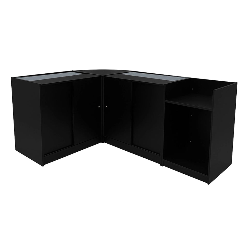 Set Banconi Nero Polaris LED K900 B900 CM60 TB60 con Serratura e Vetrina