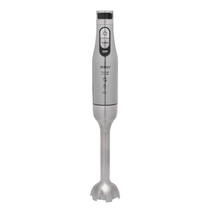 Frullatore a immersione 1200W con lame in titanio e 12 velocità, funzione turbo e bicchiere 600 ml per cucina - Sogo