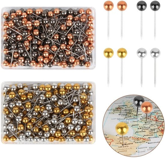 400 punte per tappeti in 4 colori per schede da parete - punte metalliche durature