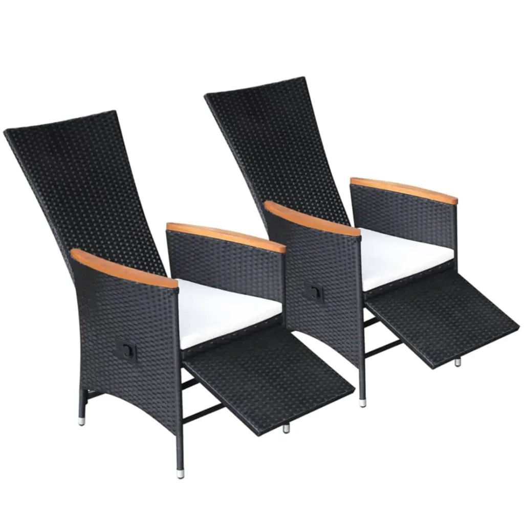 Set Mobili da Pranzo per Giardino 5 pz Nero 3068760