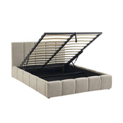 Struttura letto con contenitore e testiera 140cmx190cm, imbottita